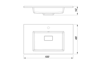 Раковина на тумбу Style Line Line СС-00002455 100 см белый